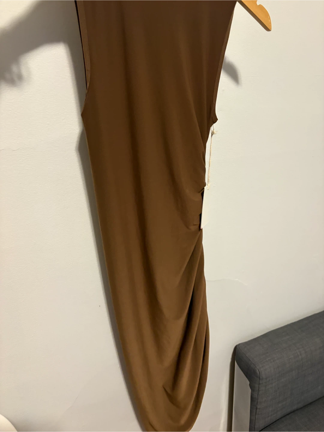 Wilfred Sleeveless Ruched Dress - Brown - photo 5