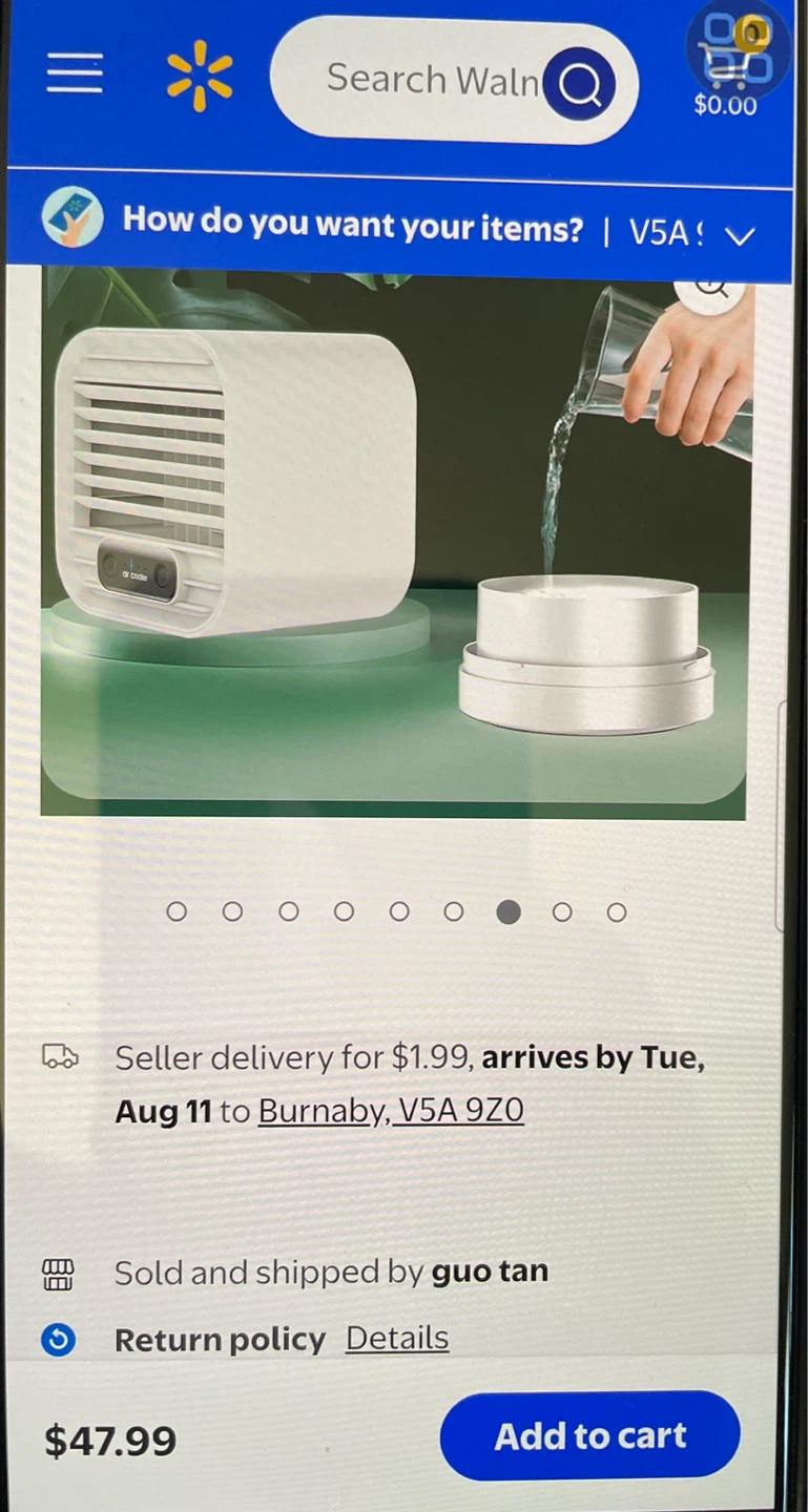 Portable Personal  Air Conditioner-Air Cooler - photo 5