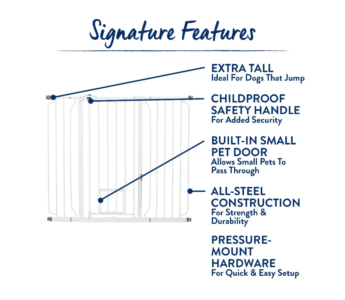 Top Paw Extra-Tall Walk-Through Dog Gate - photo 2