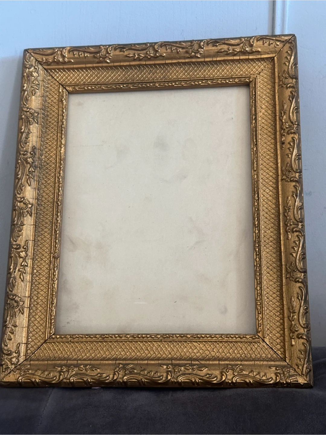 Vintage Baroque Gold Gilt Photo Frame 9.75x11.75