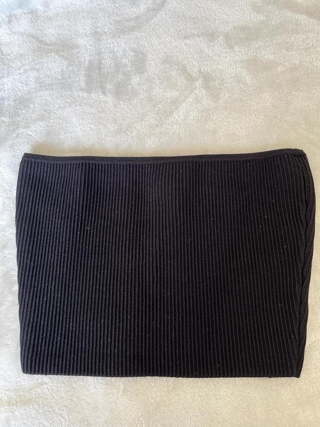 Babaton Black Ribbed Tube Top - Size S