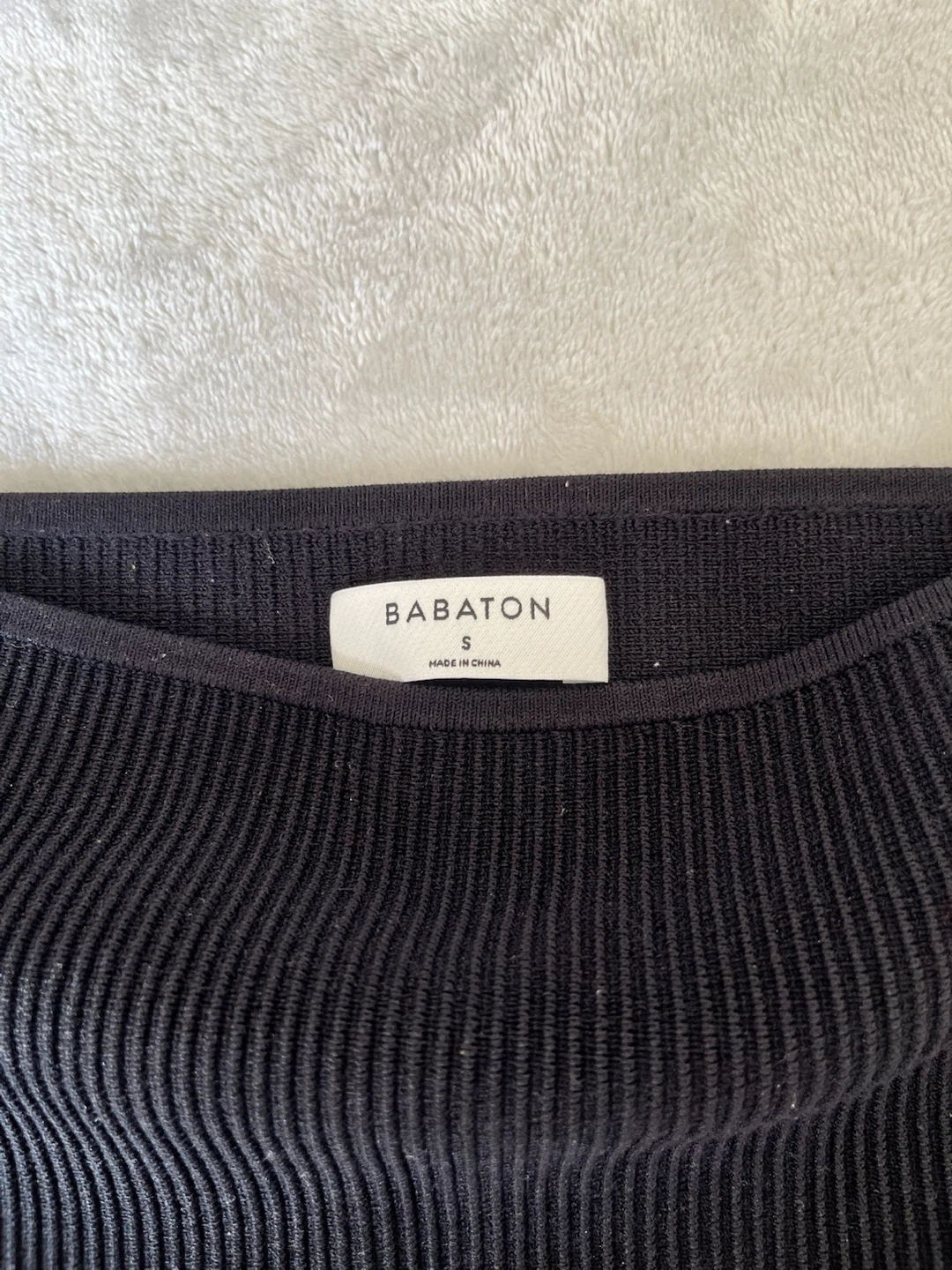 Babaton Black Ribbed Tube Top - Size S - photo 2