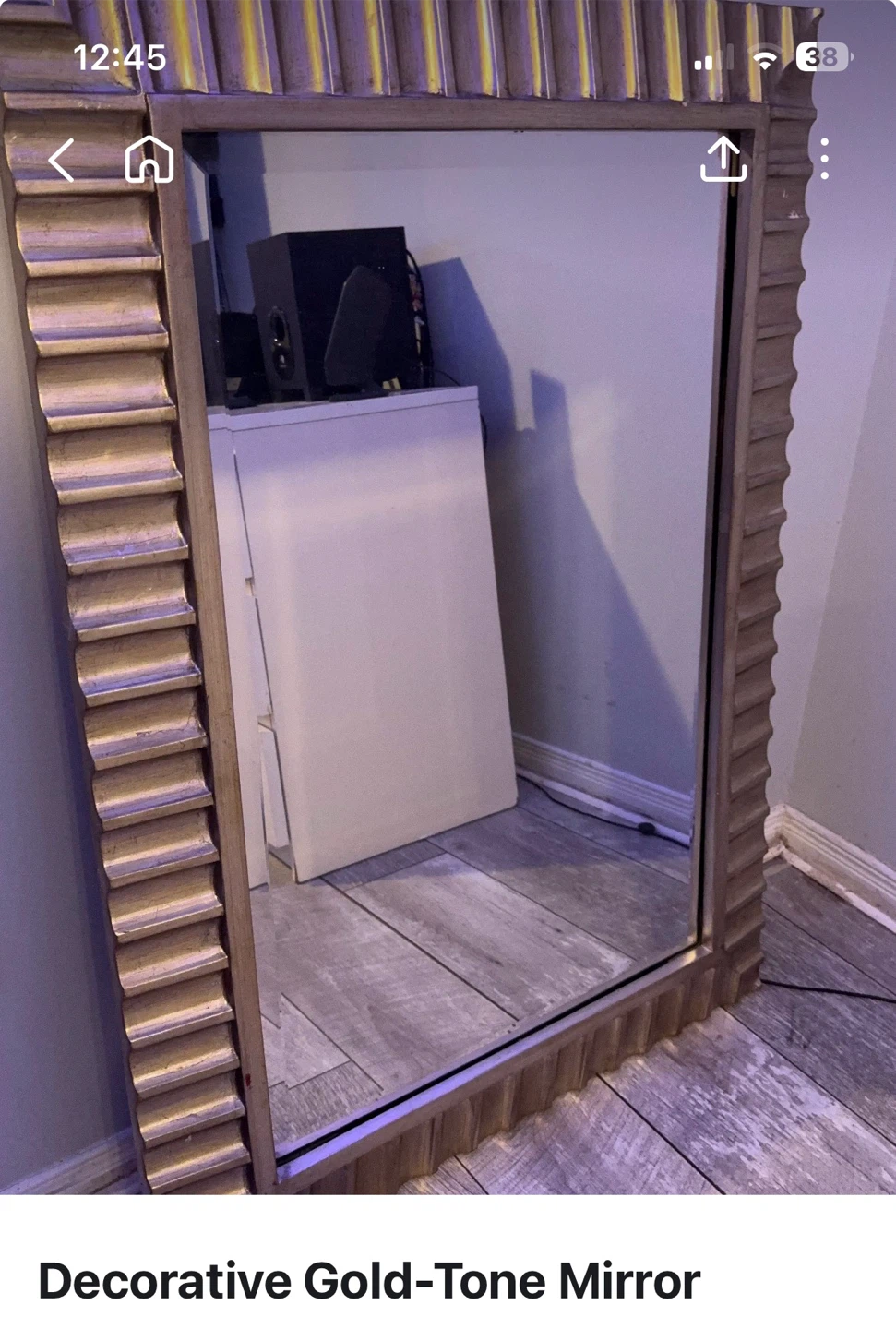 Decorative Gold-Tone Mirror