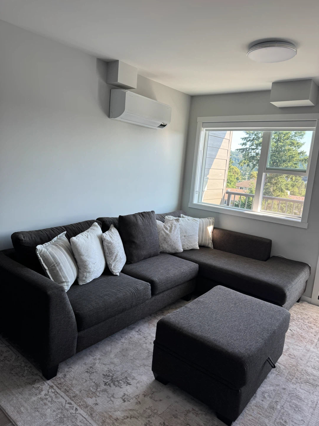 Sectional Couch with Ottoman