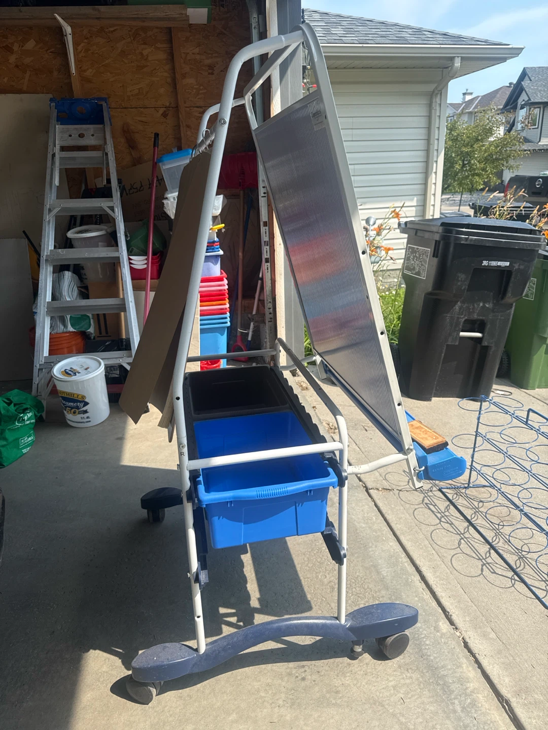 Mobile Art Easel with Trays and Whiteboard