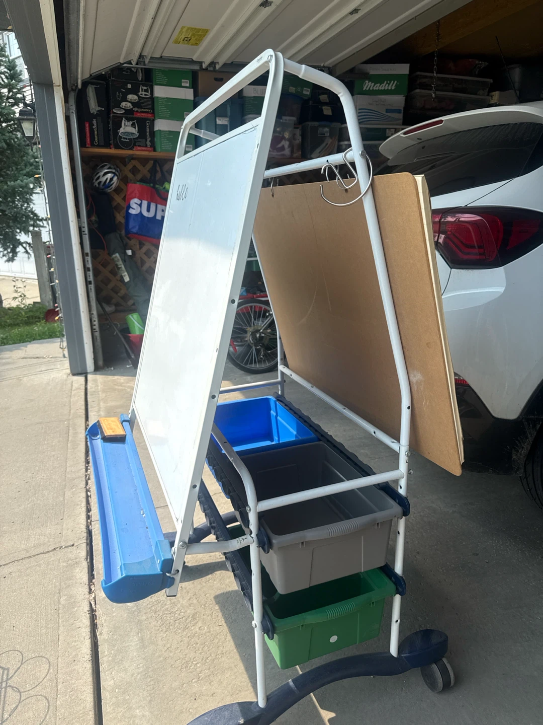 Mobile Art Easel with Trays and Whiteboard - photo 3