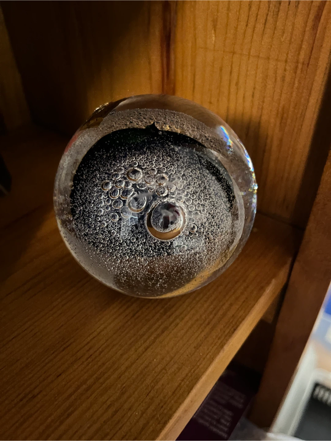 R. Pyrczak Glass Paperweight - Galaxy Design