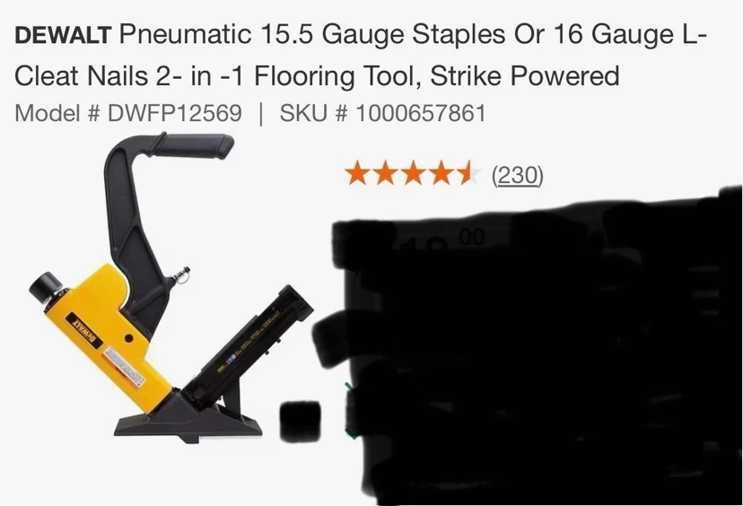 DEWALT Pneumatic  2- in -1 Flooring Tool, Strike Powered - photo 2