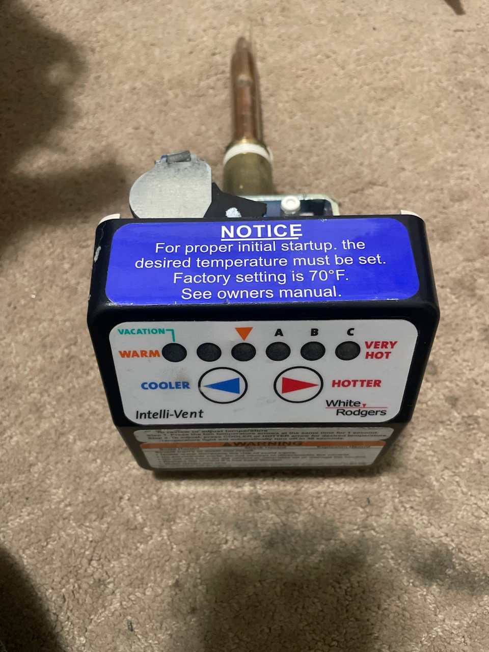 White Rodgers Intelli-Vent Water Heater Gas Control Valve
