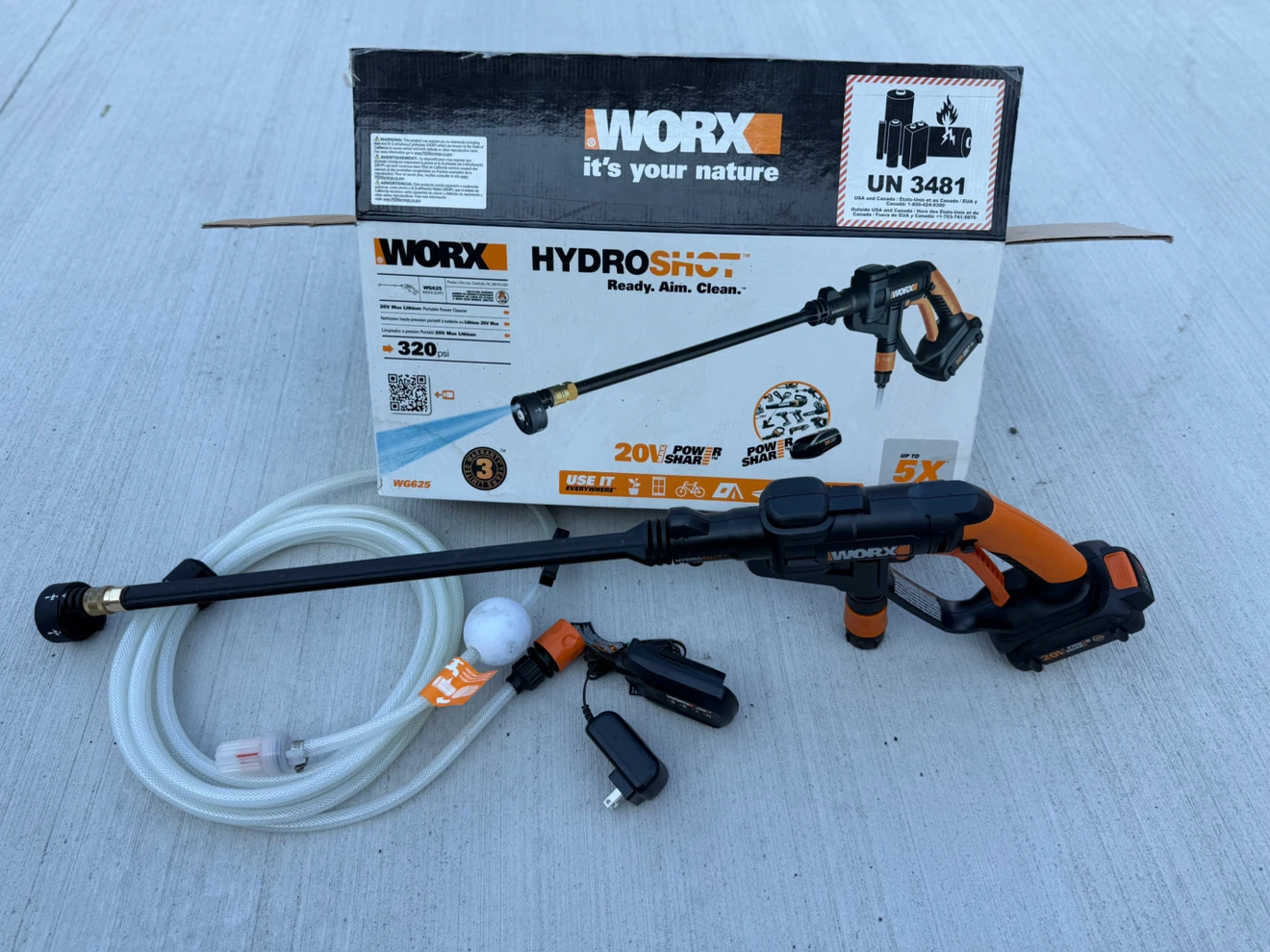 WORX HydroSHOT 20V Cordless Portable Power Cleaner