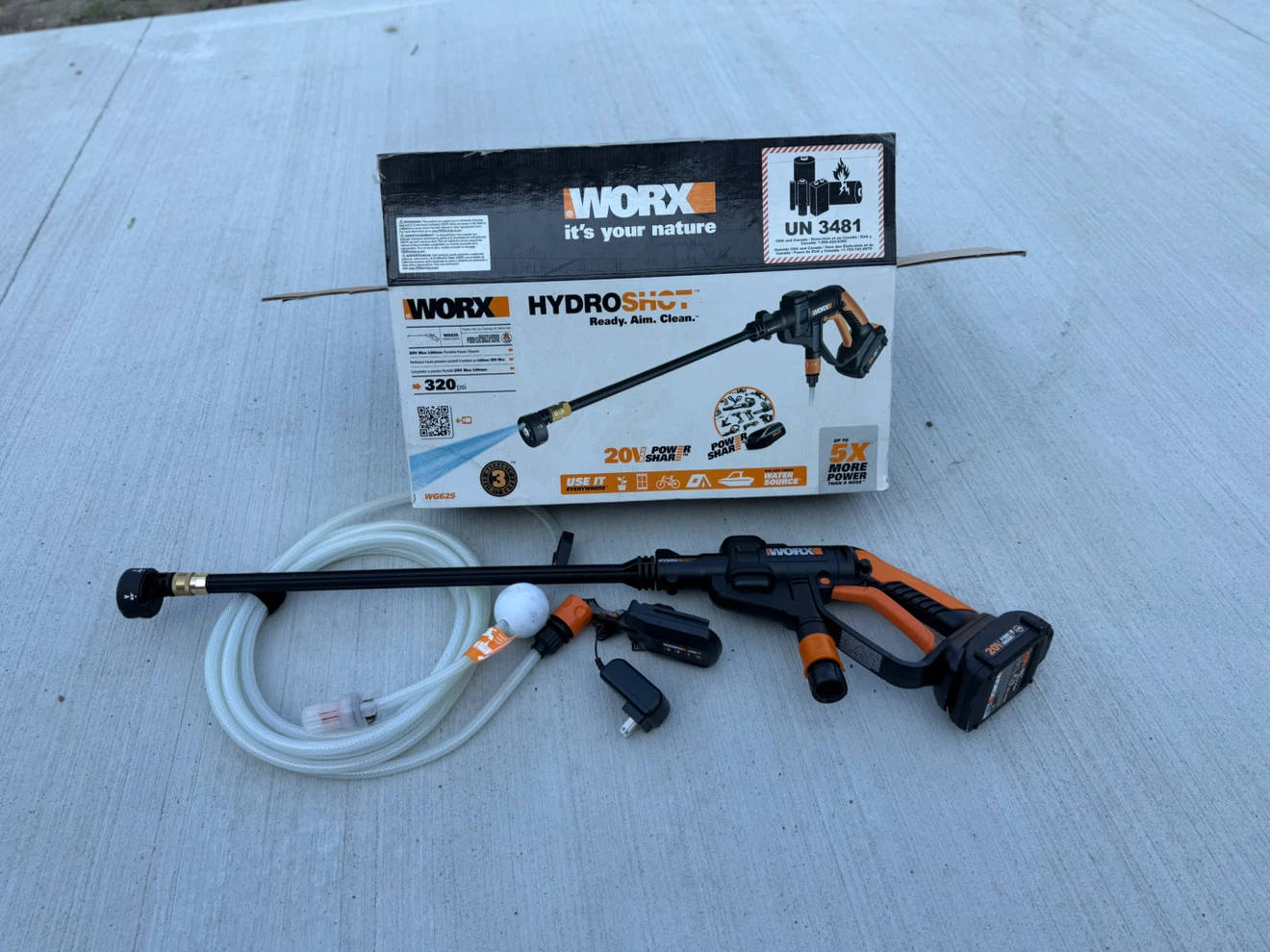 WORX HydroSHOT 20V Cordless Portable Power Cleaner - photo 2