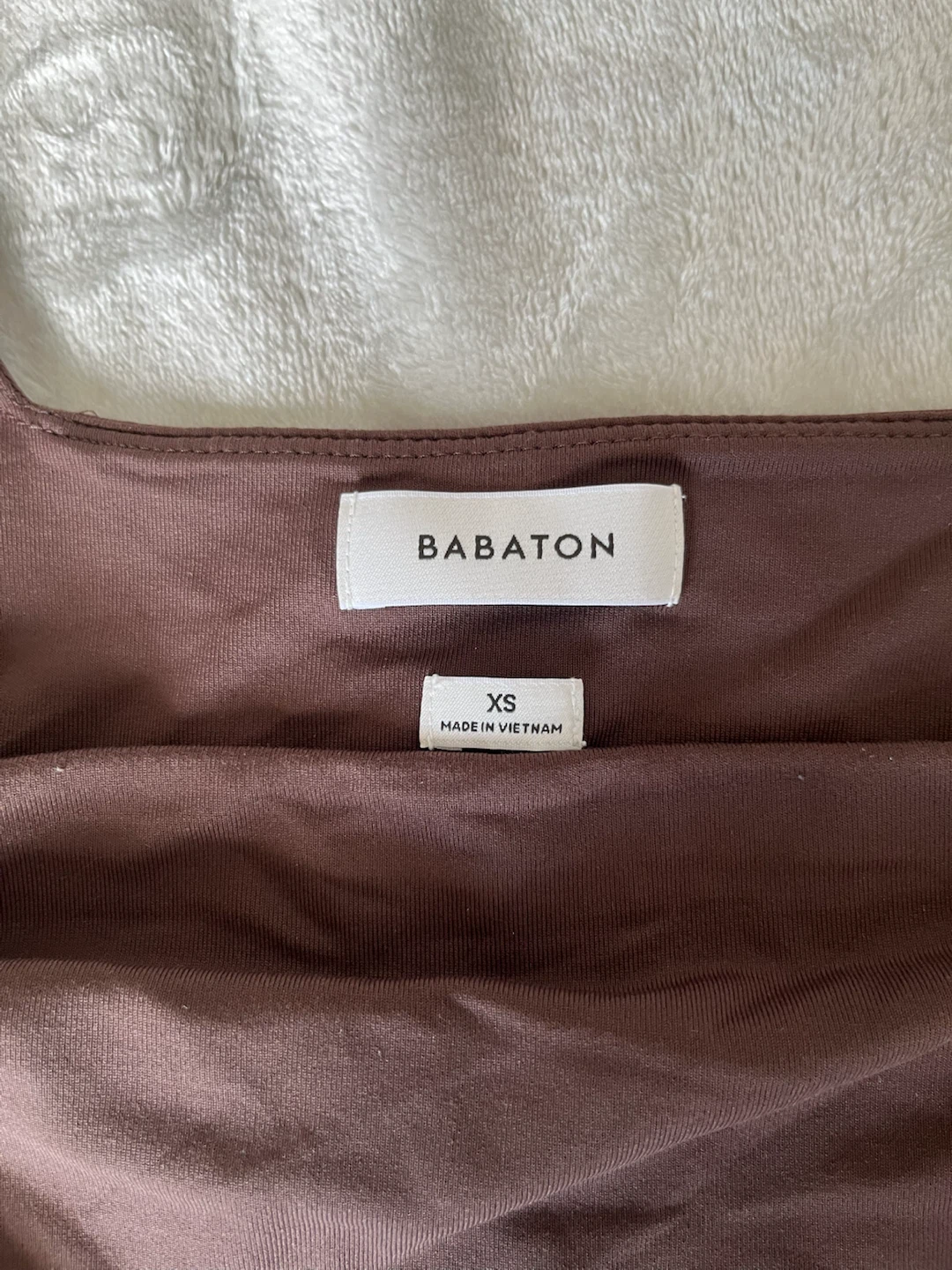 Aritzia Babaton Long Sleeve Square Neck Bodysuit - Brown - XS - photo 3