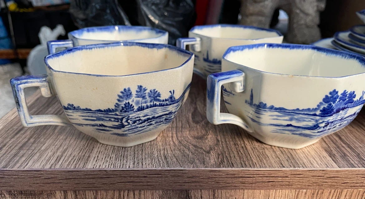 Antique English Art Deco Royal Doulton Norfolk Dishes Set - photo 2