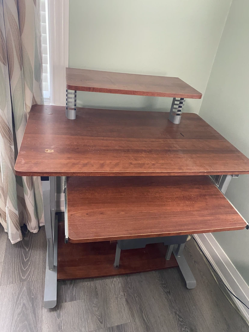 Adjustable Standing Desk with Keyboard Tray