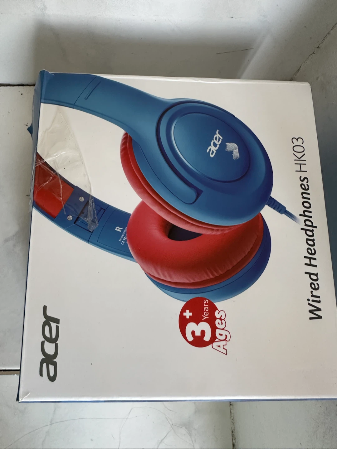 Brand new Acer Wired Headphones HK03 Kids Blue/Red
