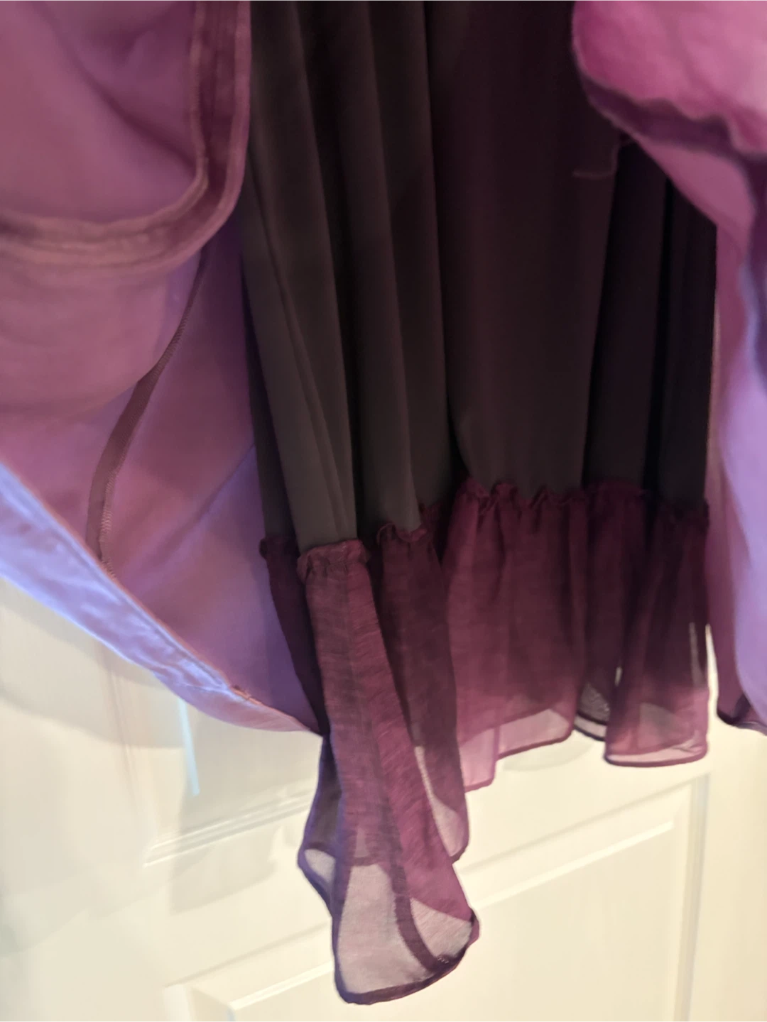 PENNYBLACK Purple Dress with Sheer Ruffle Trim - photo 2