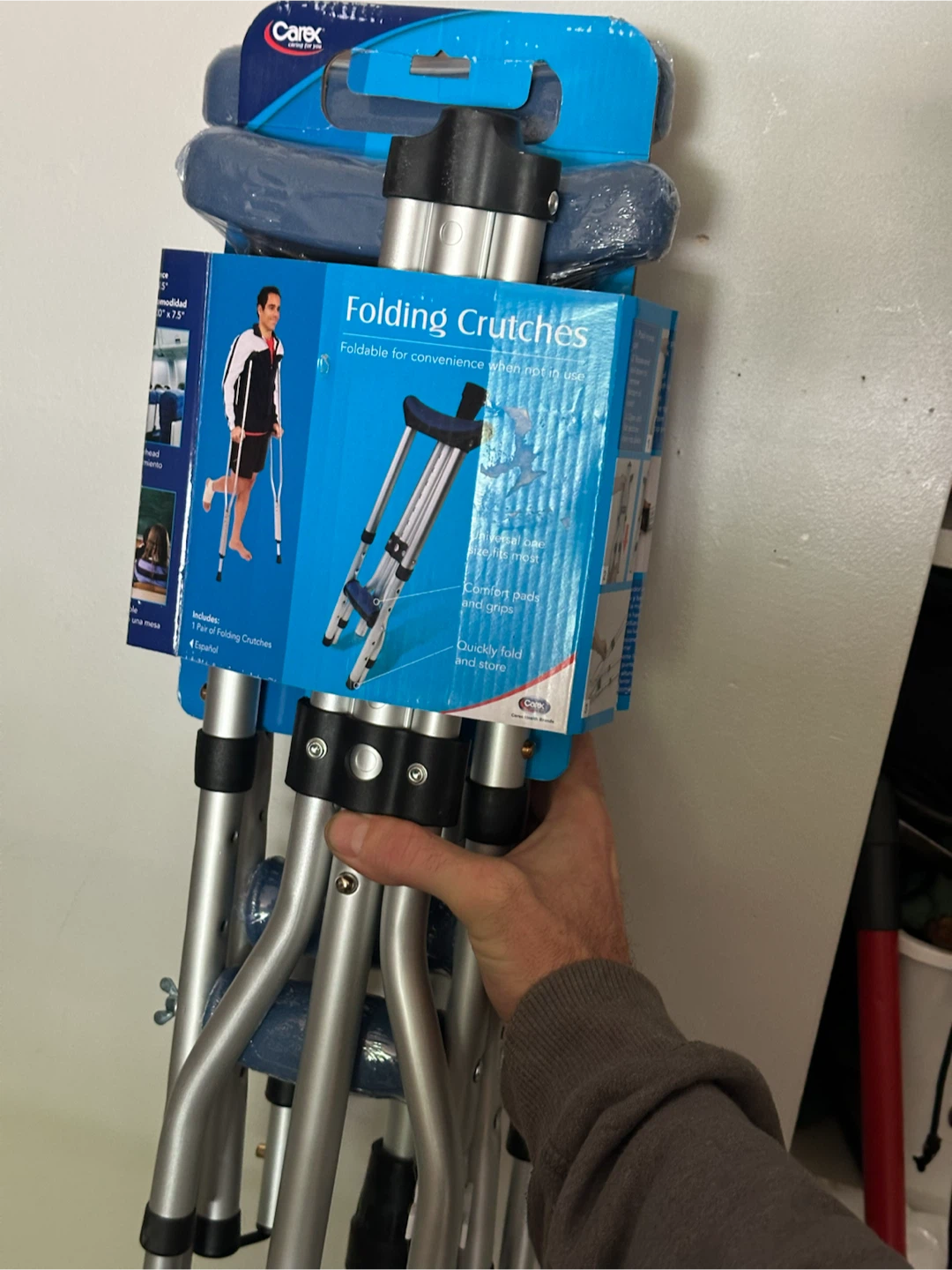 Carex Folding Underarm Crutches Brand New Pair