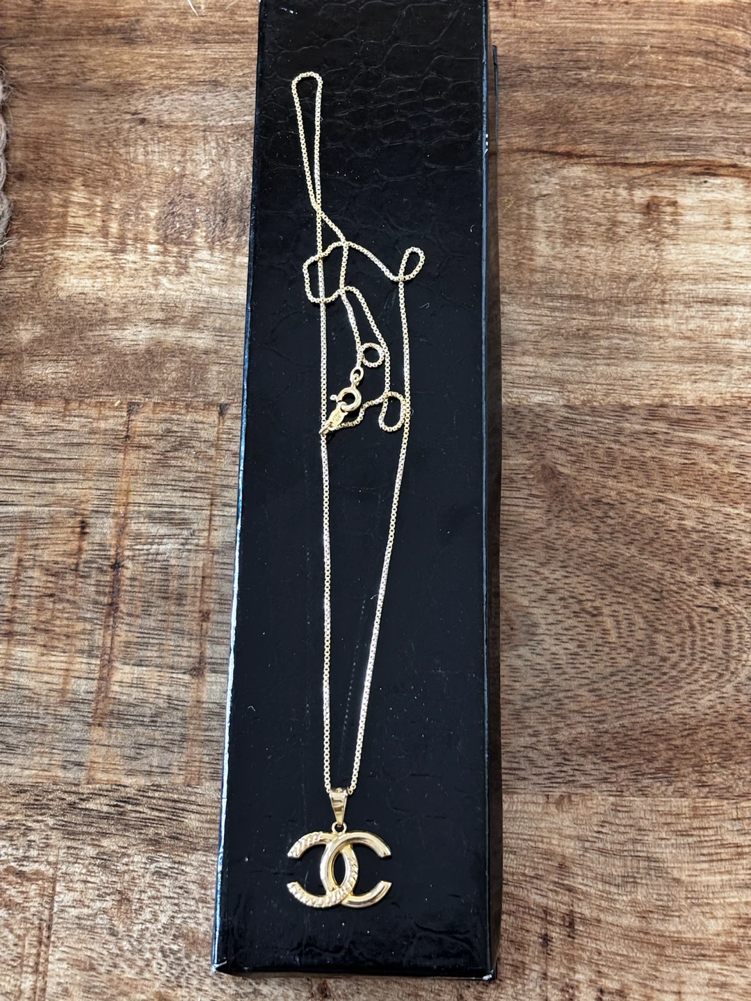 Gold pendant box necklace 20” - photo 2