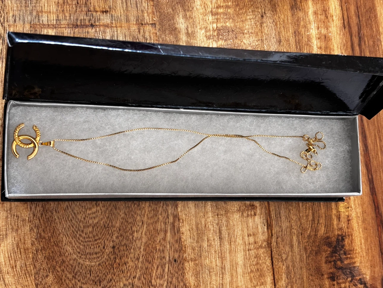 Gold pendant box necklace 20” - photo 3