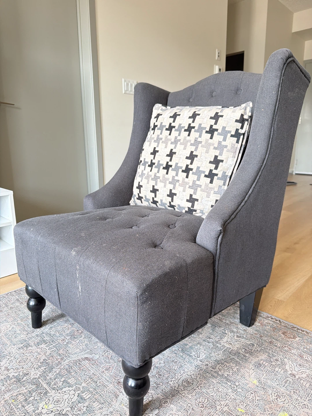 Dark Grey Accent Chair - photo 2