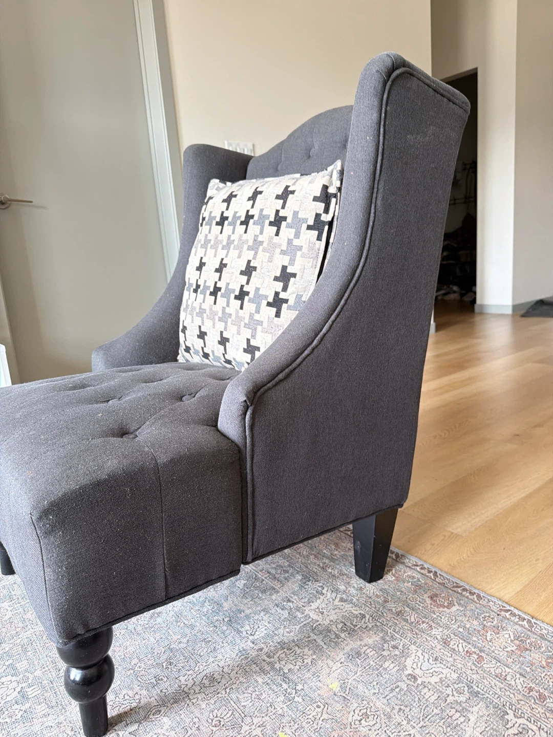 Dark Grey Accent Chair - photo 3