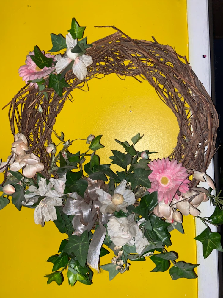Wreath with Flowers and Greenery