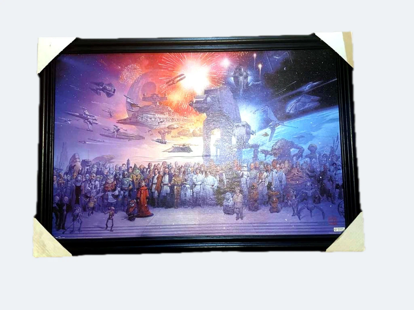 Framed Star Wars Saga Poster – Epic Cast Collage