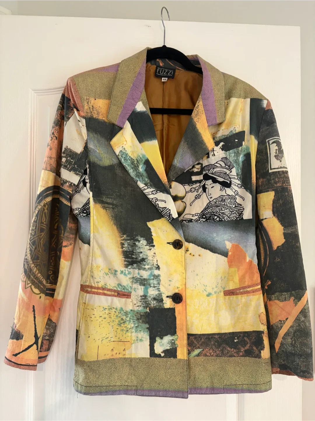 FUZZI Abstract Print Blazer