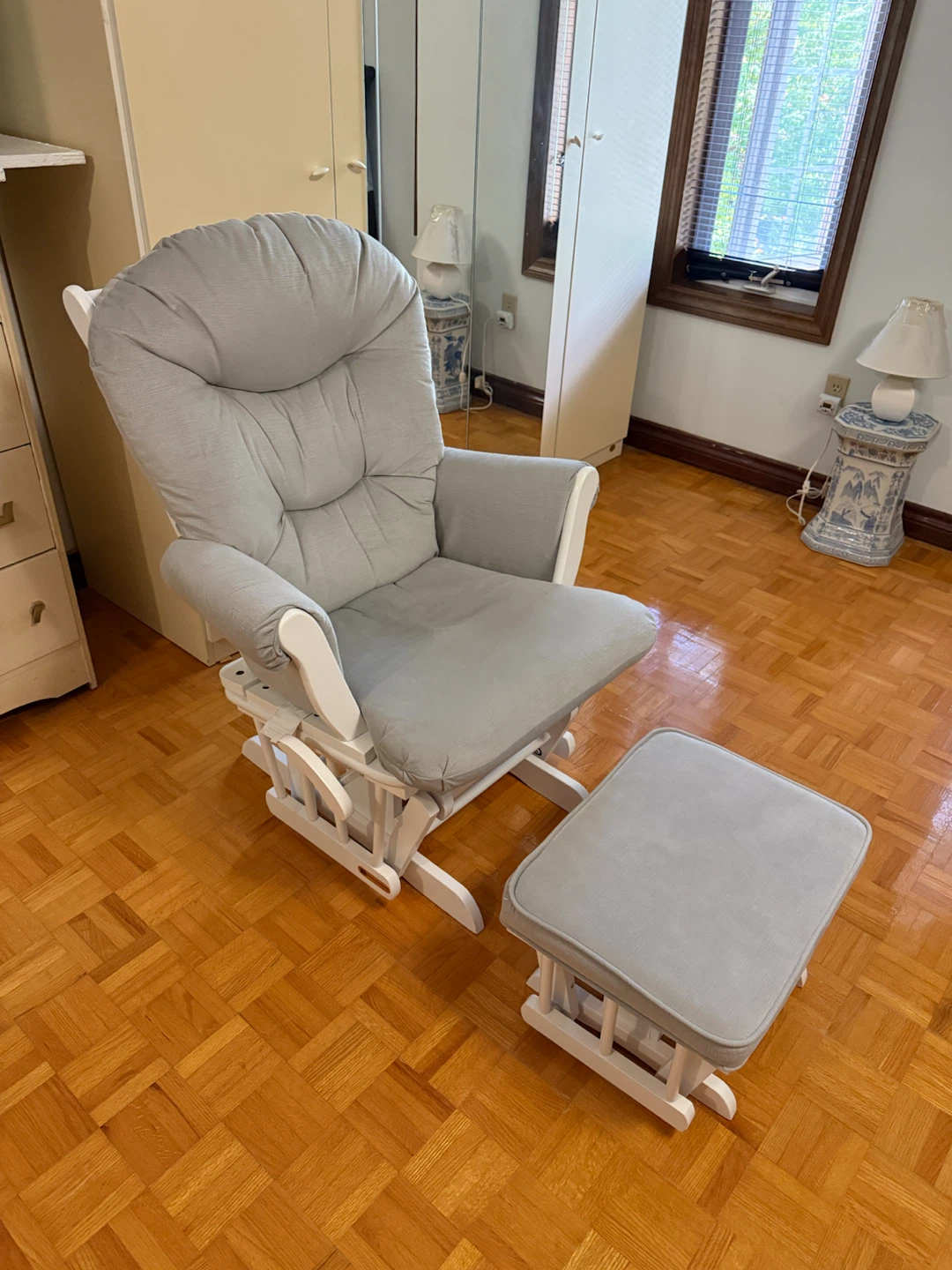 Glider Chair and Ottoman Set