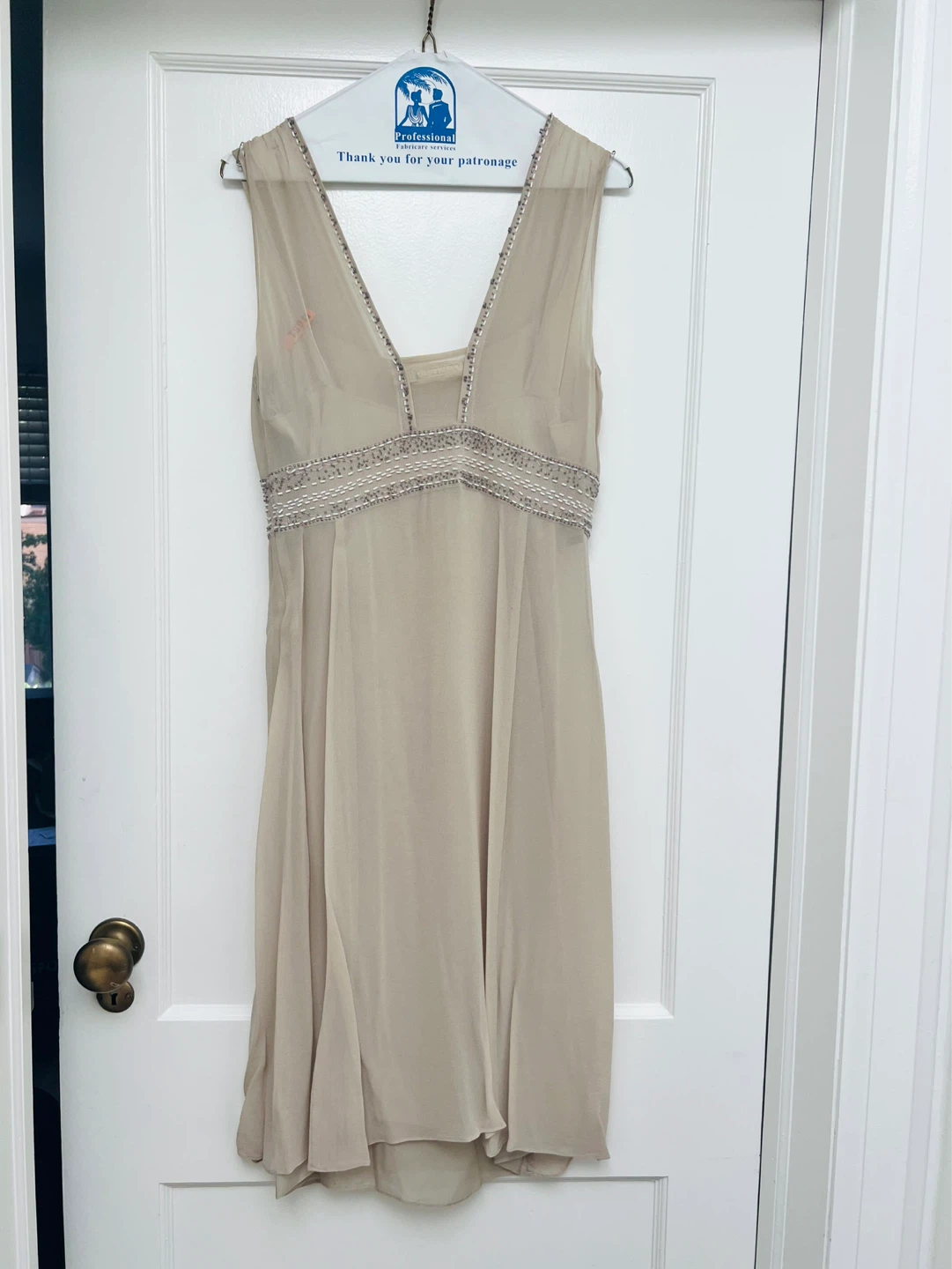 Vintage Karen Millen Formal Beaded V-Neck Dress - photo 4