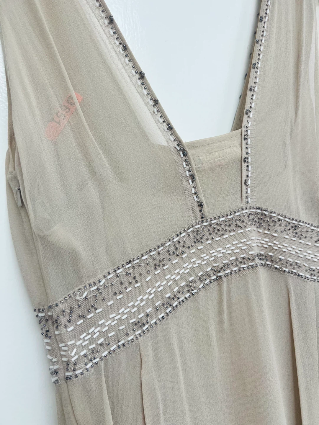 Vintage Karen Millen Formal Beaded V-Neck Dress - photo 5
