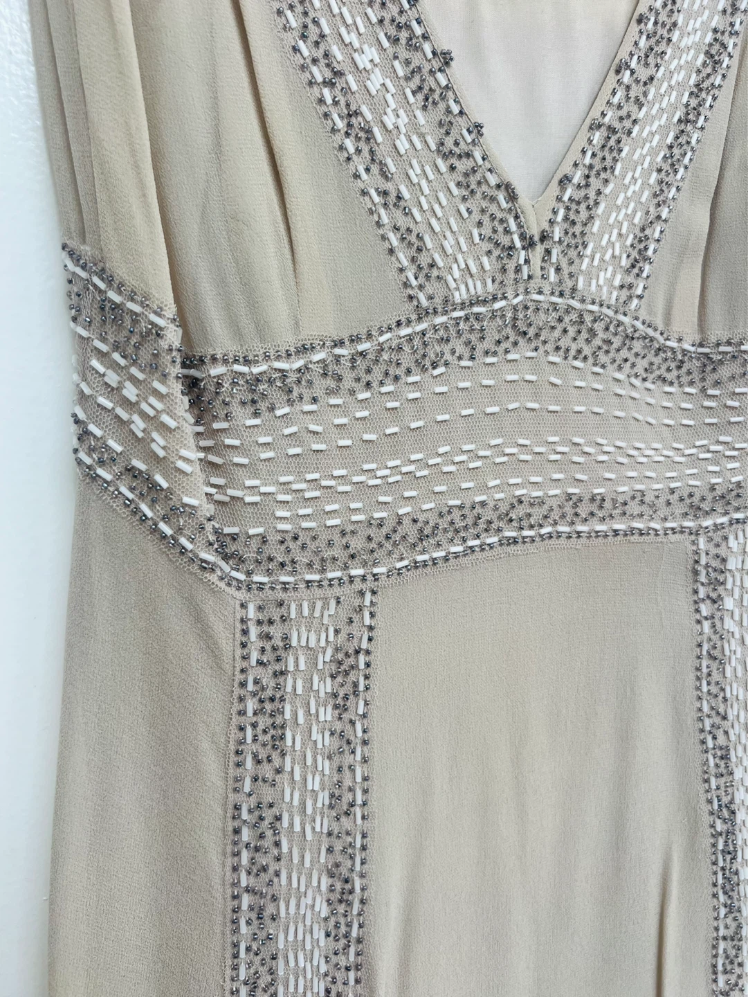 Vintage Karen Millen Formal Beaded V-Neck Dress - photo 3