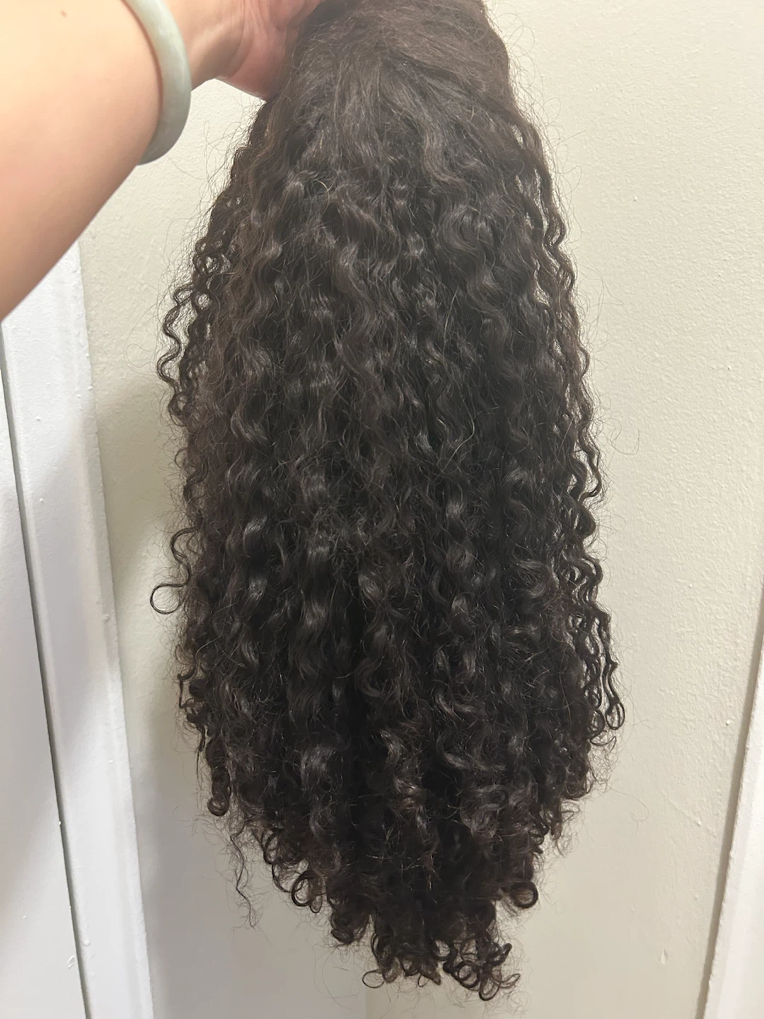 Unused 22" Curly Human Hair Wig (Front Lace）