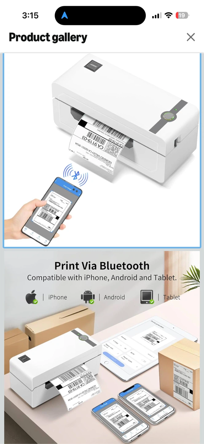 JADENS JD-268BT Thermal Label Printer - photo 2
