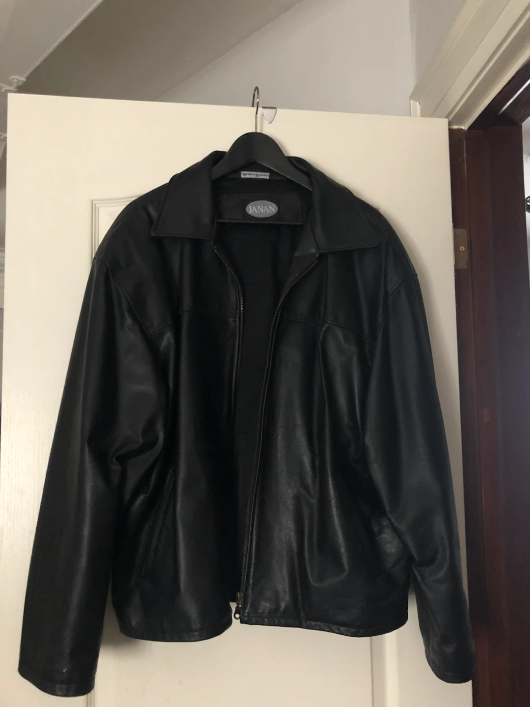 JANAN Black Leather Jacket