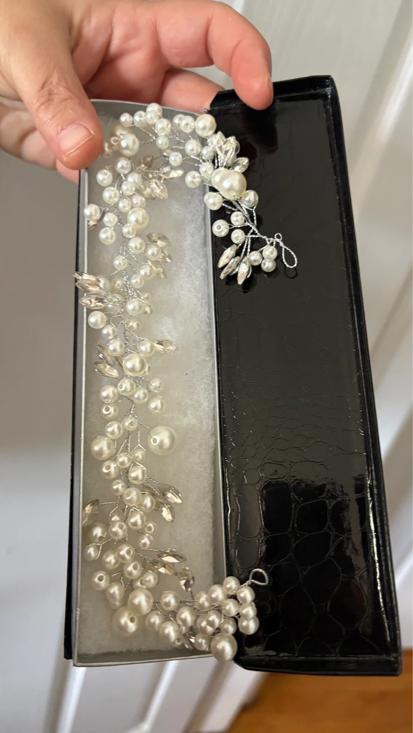 Pearl and Crystal Hair Vine Accessory - photo 2