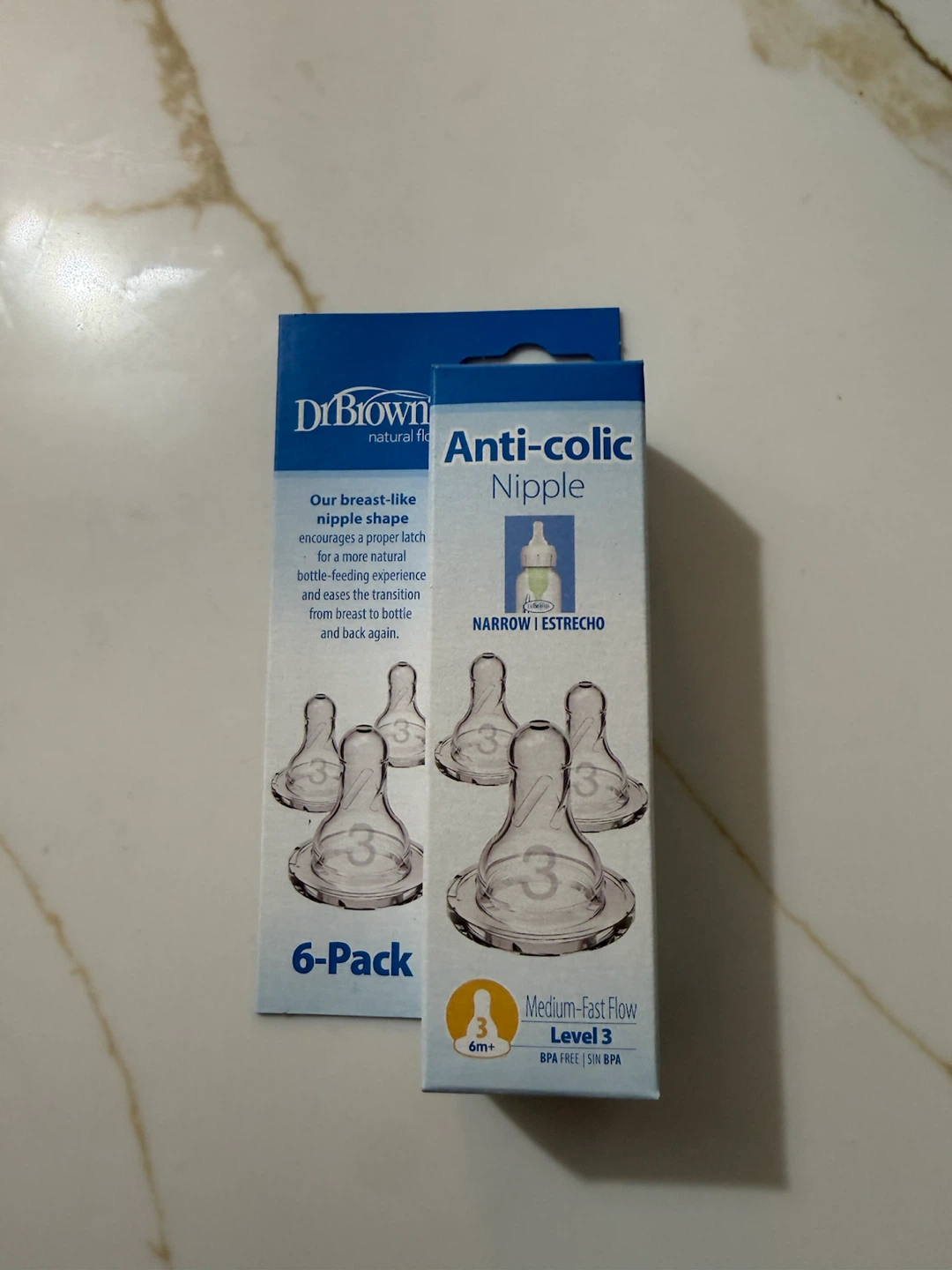 Dr. Brown's Level 3 Nipples, 6-Pack