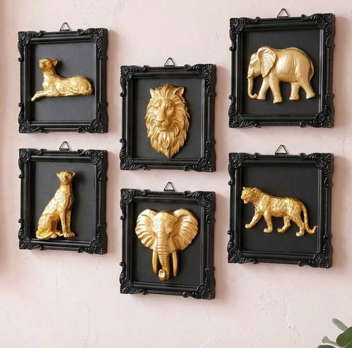 Gold Lion Head Wall Decor