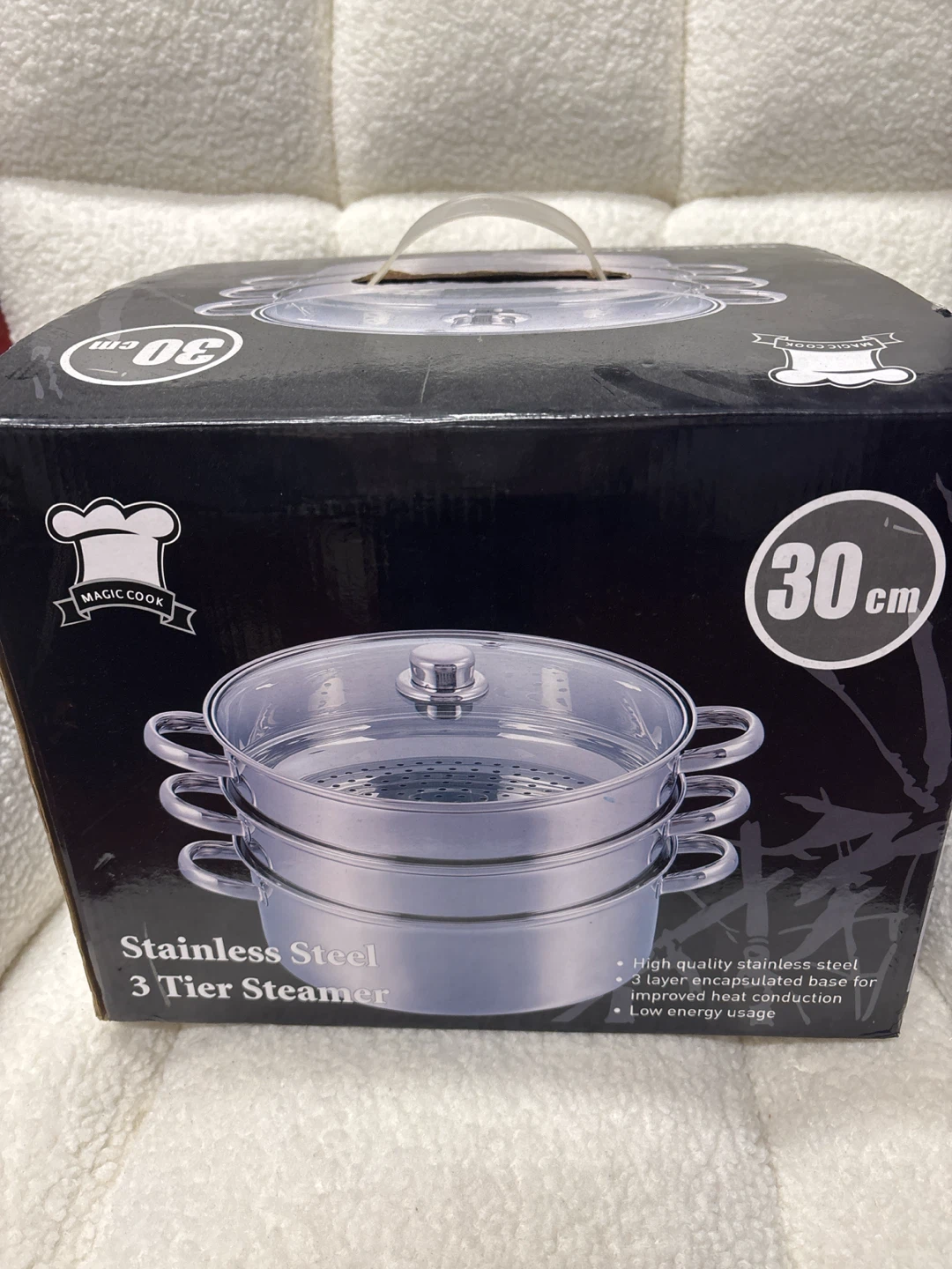 Magic Cook Stainless Steel 3 Tier Steamer 30cm - photo 2