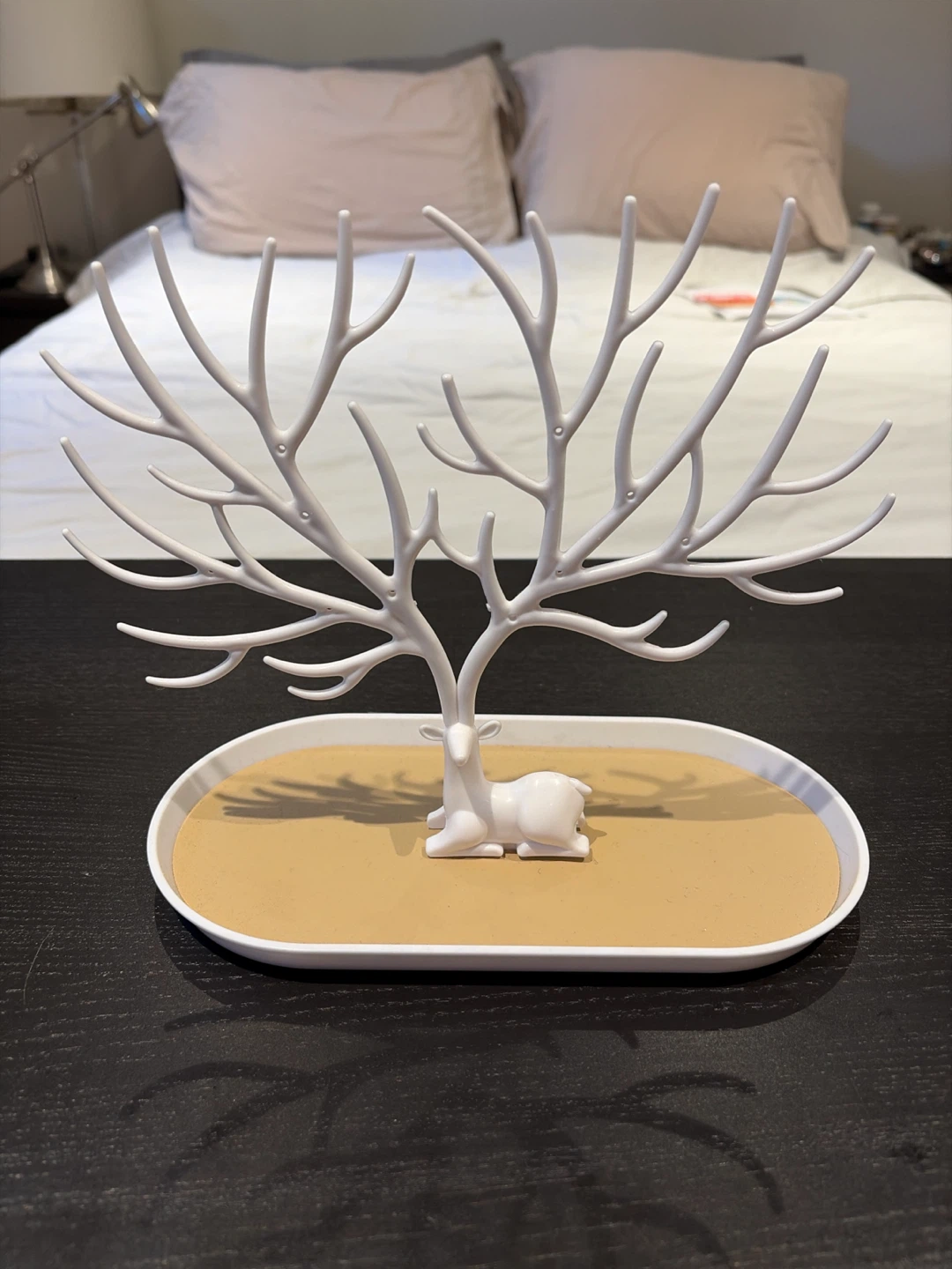 White deer Jewelry Organizer with Deer Base