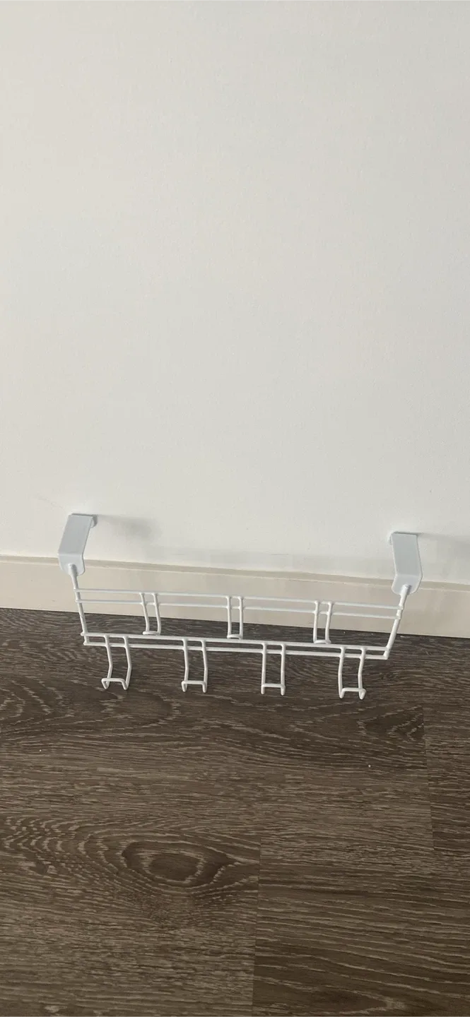 White Over-the-Door Hook Rack - photo 3