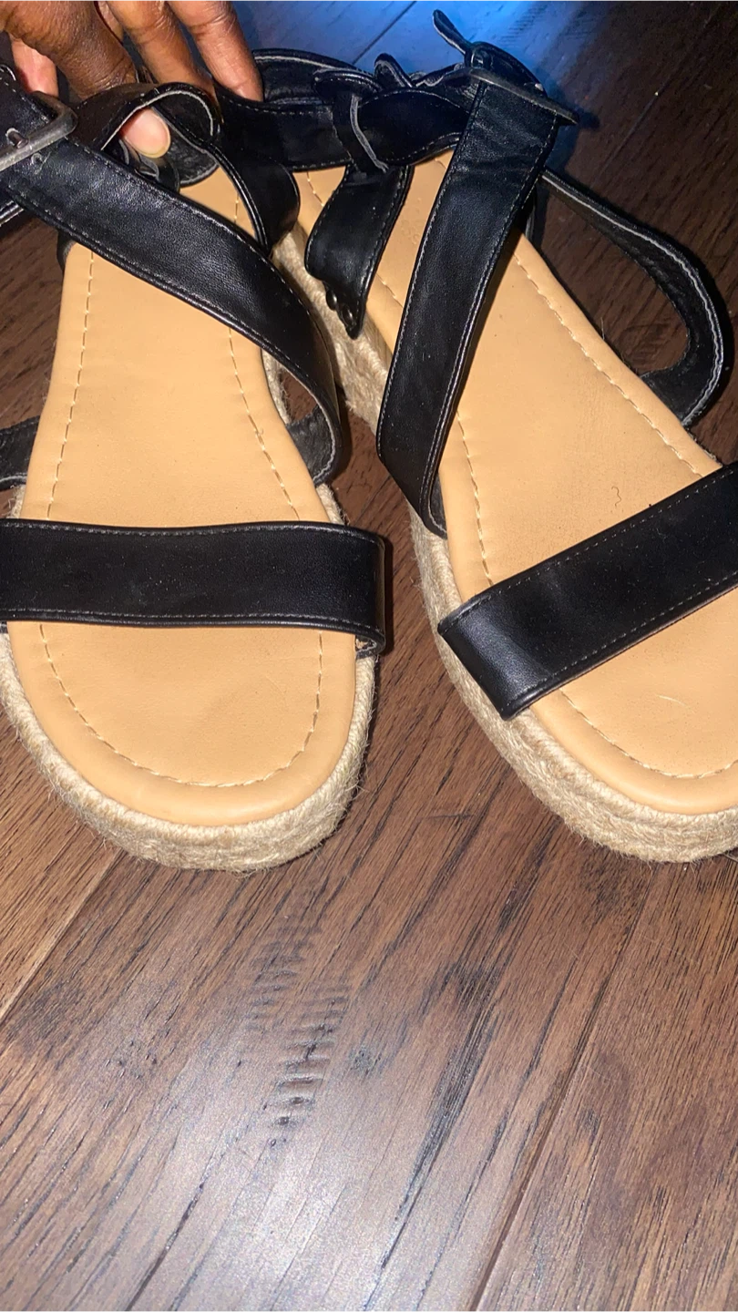 Black Espadrille Platform Sandals - photo 2