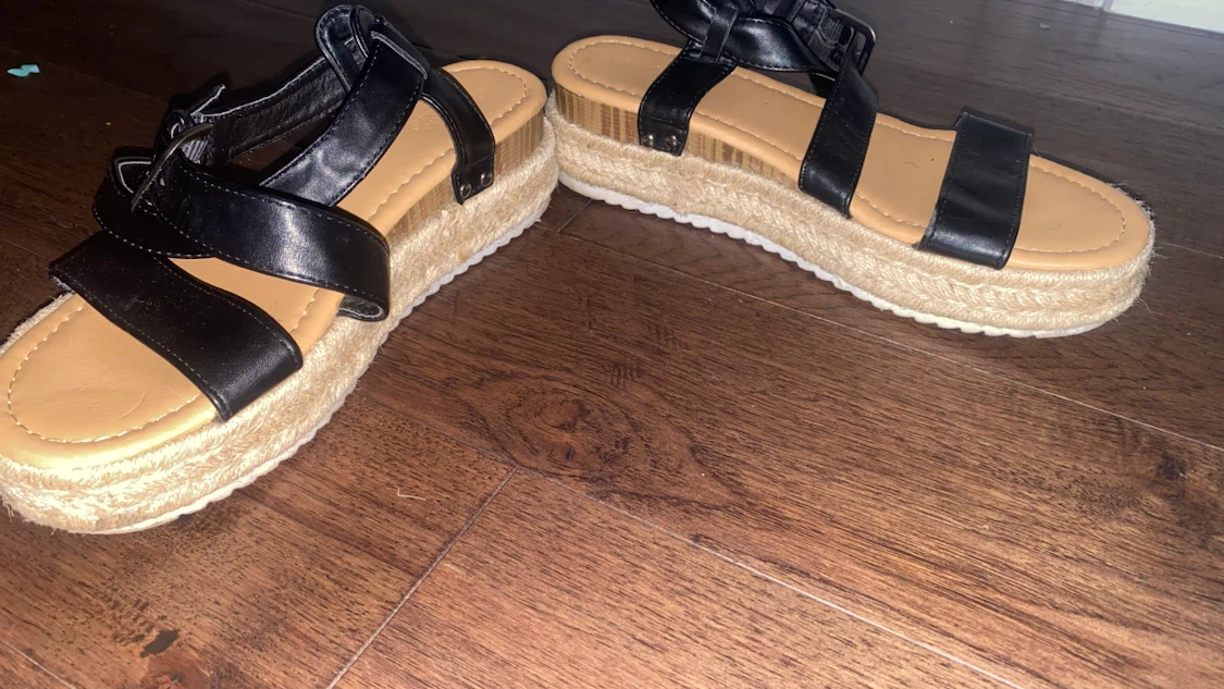 Black Espadrille Platform Sandals - photo 3