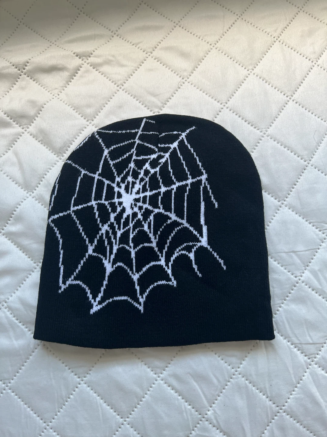 GRAVY VISIONS Black Beanie with Spiderweb Design - photo 2