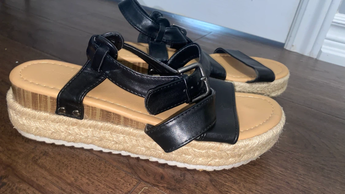 Black Espadrille Platform Sandals - photo 4