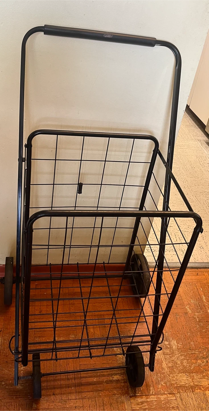 Black Folding Shopping Cart - photo 3