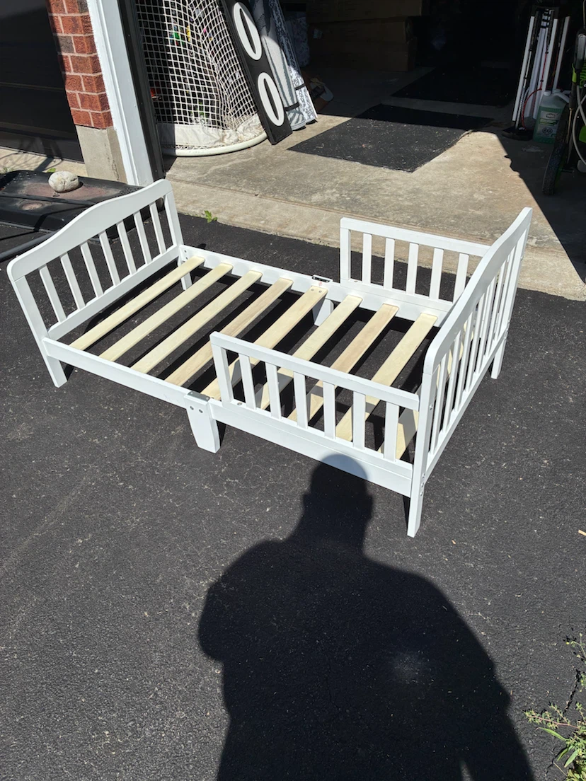 White Toddler Bed Frame x 2