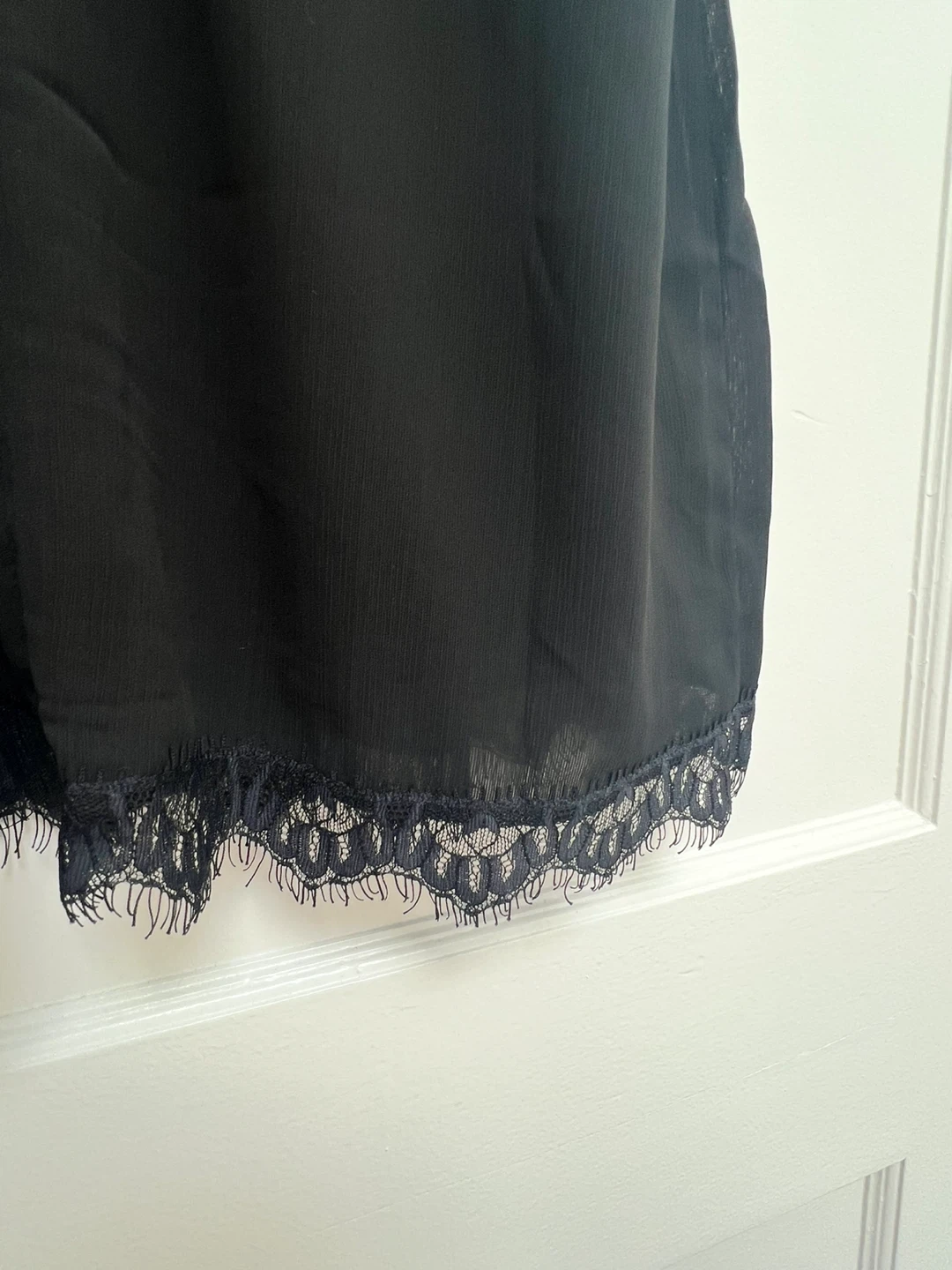 Sexy Black Halterneck lace-trim sleeveless mini dress - photo 5