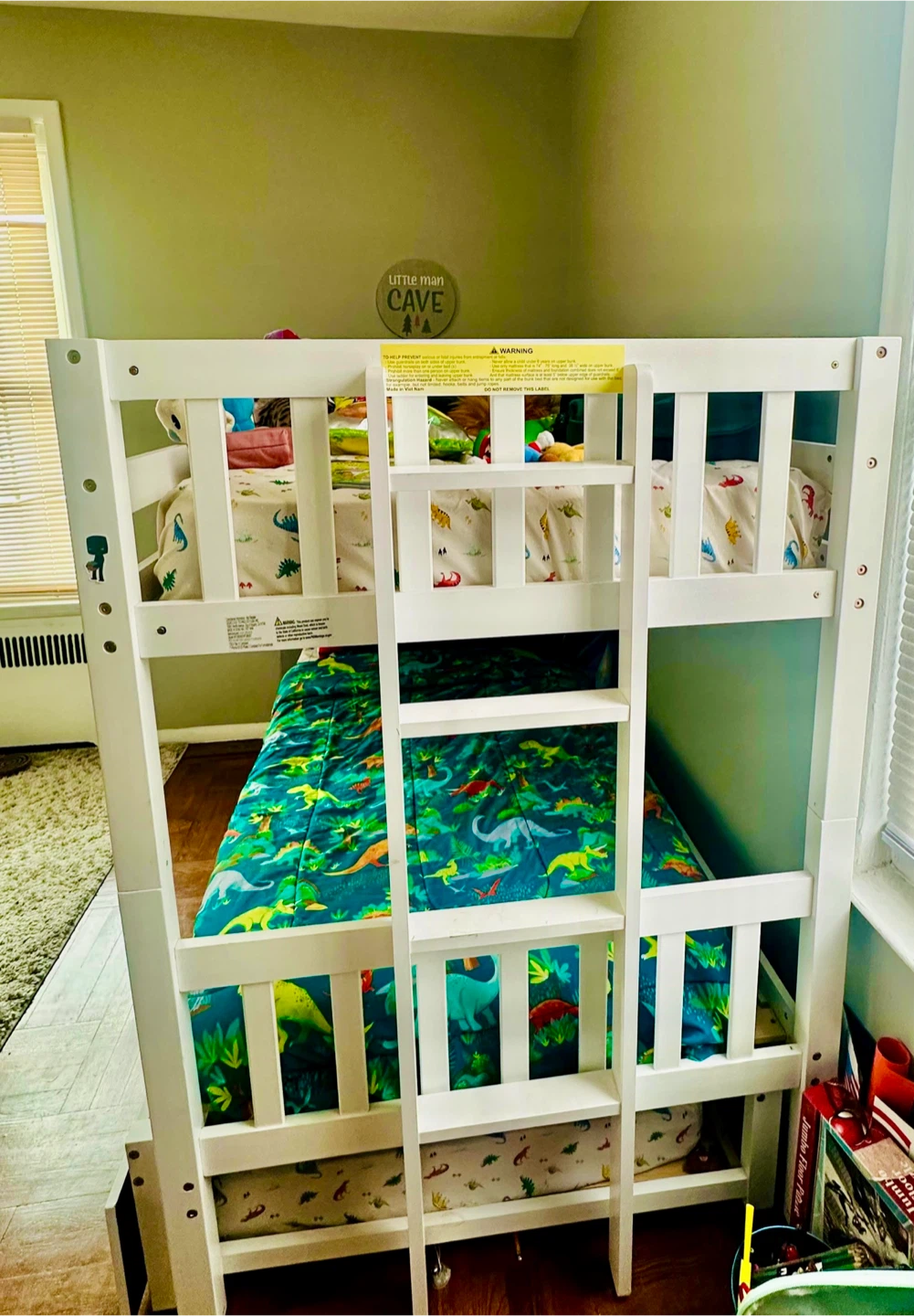 White Triple Bunk Bed with Trundle - photo 5