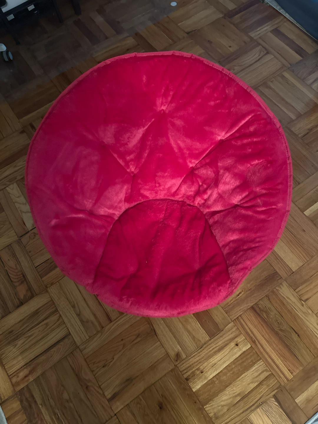Fuzzy Pink Saucer Chair - photo 3